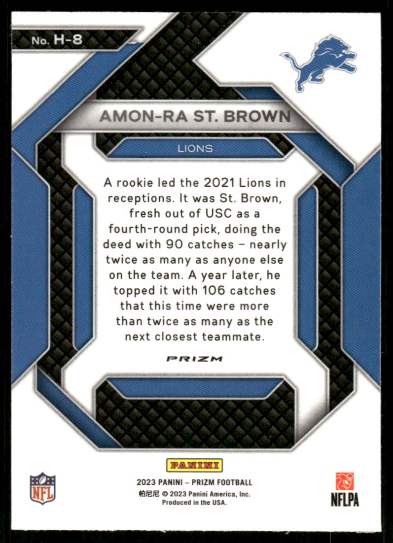 A64 AMON-RA ST. BNROWN 2023 PRIZM EMERGENT GREEN REFRACTOR H-8 LIONS