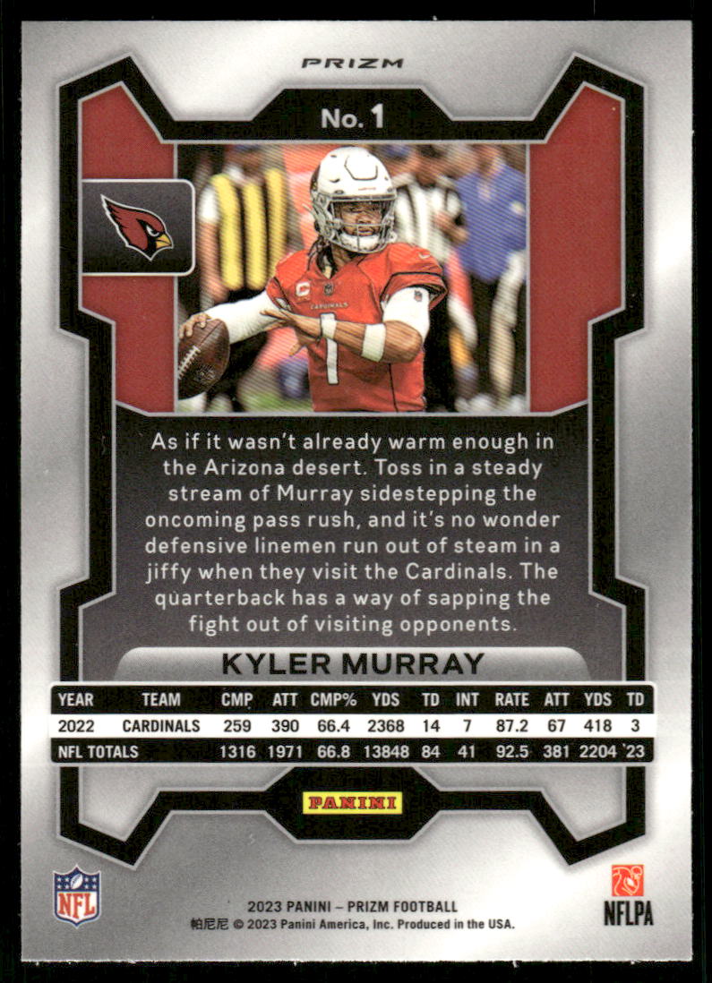 A65 KYLER MURRAY 2023 PRIZM GREEN REFRACTOR #1 CARDINALS