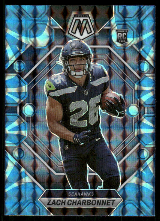 A67 ZACH CHARBONNET RC 2023 MOSAIC BLUE REACTIVE PRIZM #379 SEAHAWKS