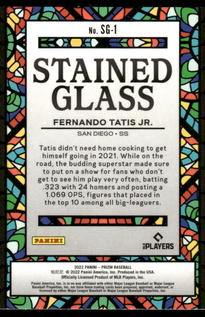 A71 FERNANDO TATIS 2022 PRIZM STAINED GLASS SG-1 PADRES