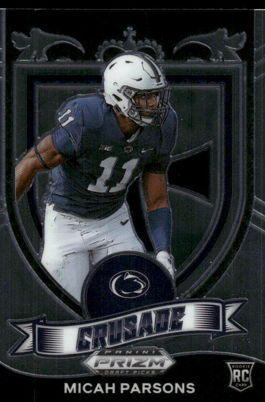 A86 MICAH PARSONS RC 2021 PRIZM DRAFT CRUSADE #175 PENN STATE COWBOYS