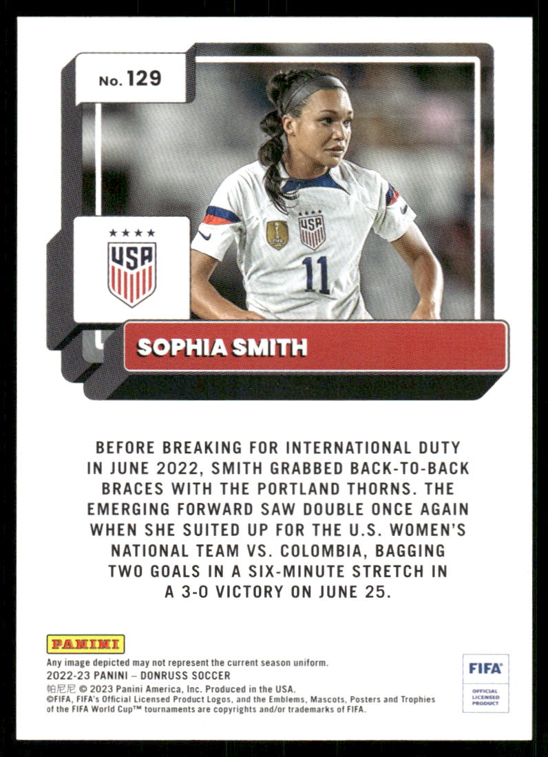 A91 SOPHIA SMITH 2022-23 DONRUSS #129 USA