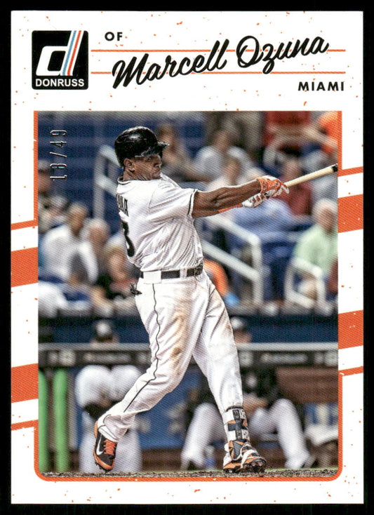 A103 MARCELL OZUNA 2017 DONRUSS AQUEOUS TEST 18/49 #115 MARLINS