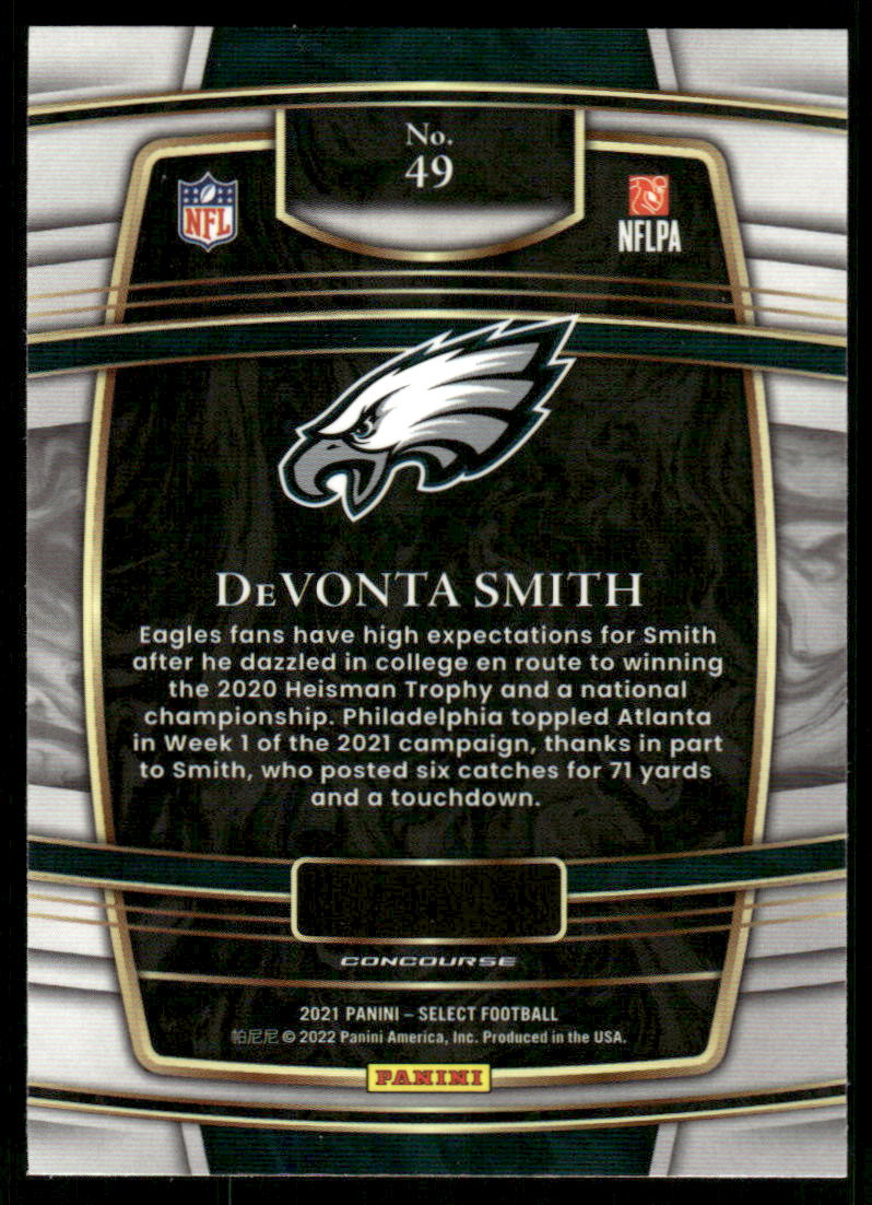 A109 DEVONTA SMITH RC 2021 SELECT CONCOURSE #49 EAGLES