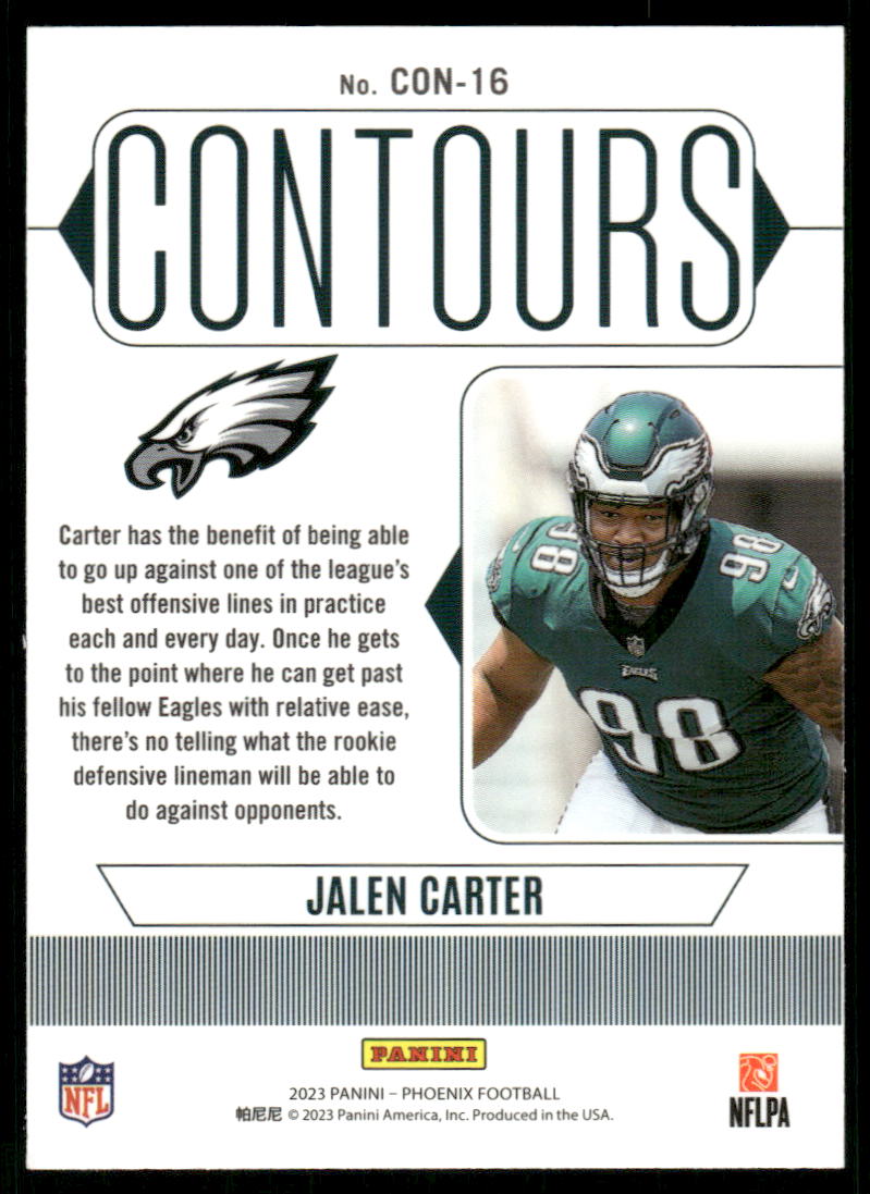 A117 JALEN CARTER RC 2023 PHOENIX CONTOURS EAGLES CON-16