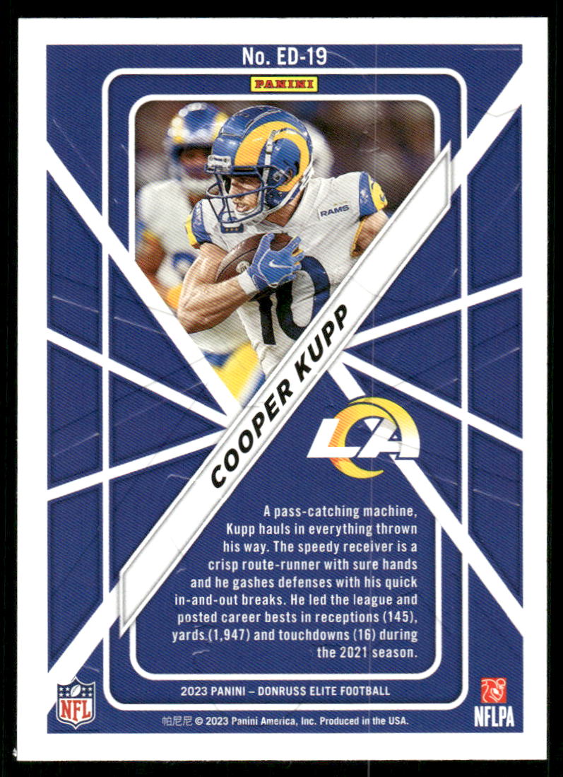 A119 COOPER KUPP 2023 DONRUSS ELITE DECK ED-19 RAMS