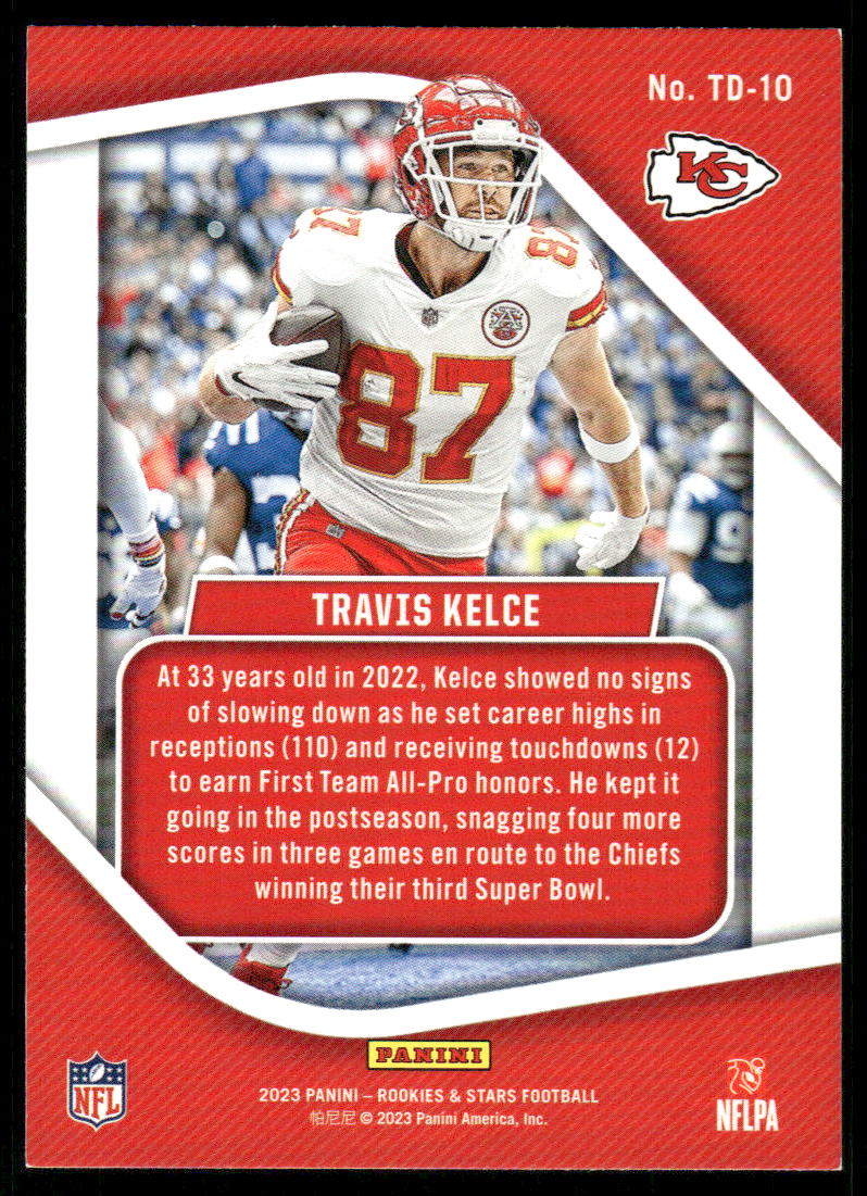 A123 TRAVIS KELCE 2023 ROOKIES & STARS TOUCHDOWN TD-10 CHIEFS