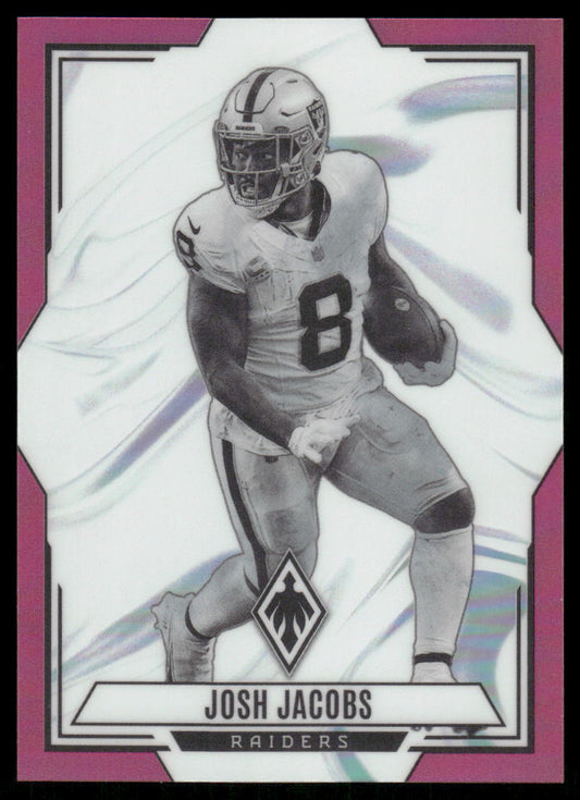 A126 JOSH JACOBS 2023 PHOENIX CONTOURS PINK REFRACTOR 110/175 CON-3 RAIDERS