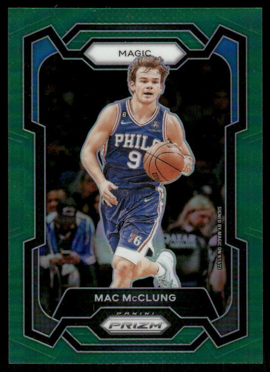 A132 MAC MCCLUNG 2023-24 PRIZM GREEN REFRACTOR #258 SLAM DUNK CHAMP