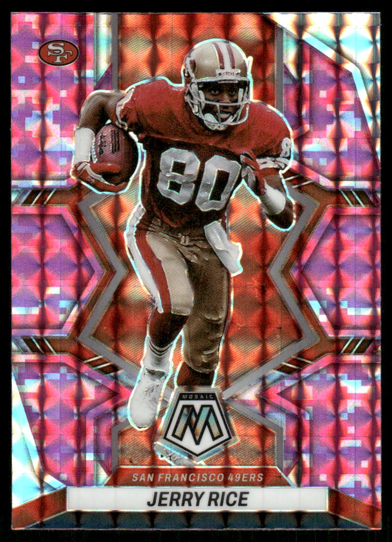 A136 JERRY RICE 2022 MOSAIC PINK PRIZM REFRACTOR #181 49ERS