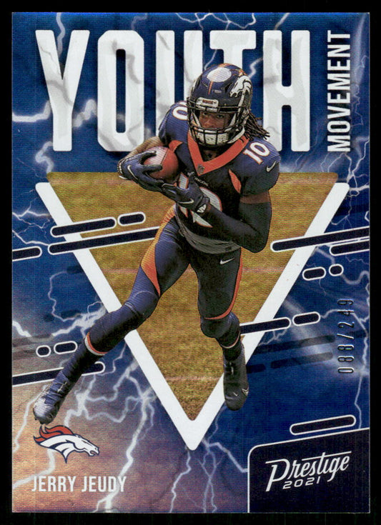 A138 JERRY JEUDY 2021 PRESTIGE YOUTH MOVEMENT 88/249 YM-13 BRONCOS