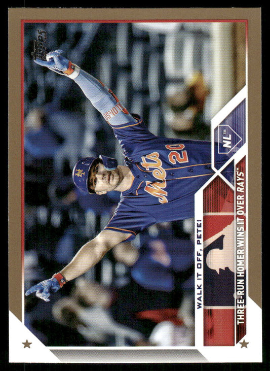 A140 PETE ALONSO 2023 TOPPS UPDATE GOLD WALK IT OFF, PETE! 754/2023 US292