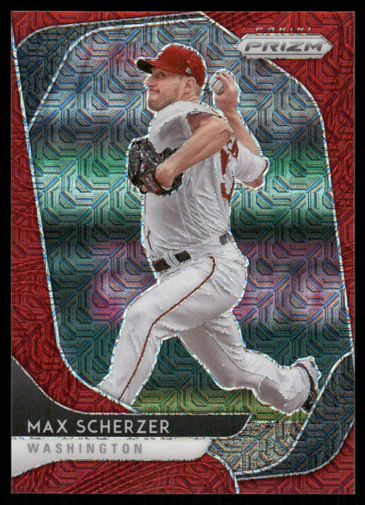 A146 MAX SCHERZER 2020 PRIZM RED MOJO REFRACTOR 15/149 #191 NATIONALS