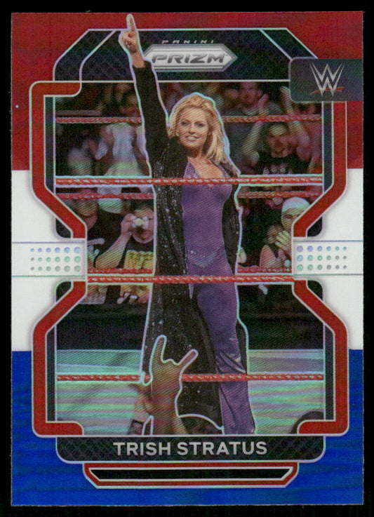 A148 TRISH STRATUS 2022 PANINI WWE RED WHITE BLUE REFRACTOR #197 WRESTLING