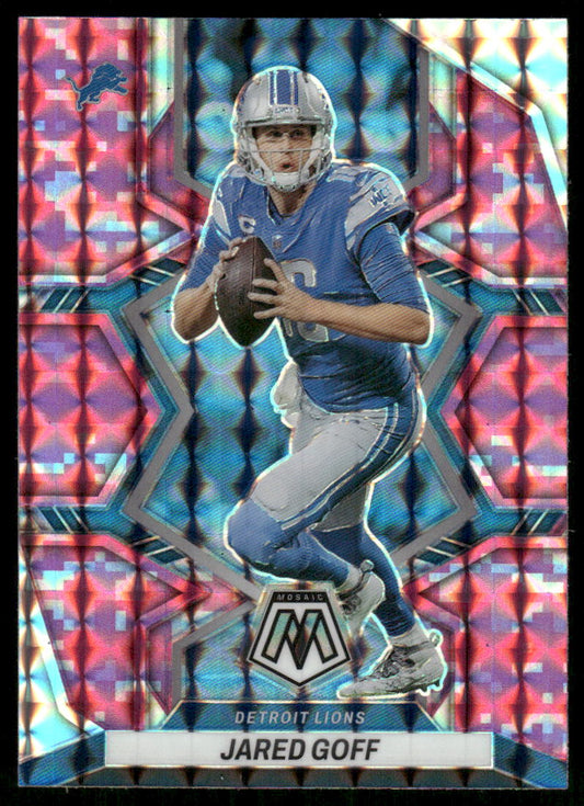 A150 JARED GOFF 2022 MOSAIC PRIZM PINK REFRACTOR #64 LIONS