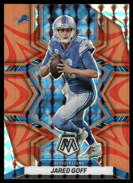 A152 JARED GOFF 2022 PANINI MOSAIC ORANGE REFRACTOR #64 LIONS