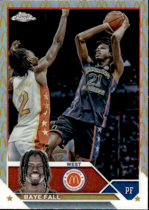 A157 BAYE FALL 2023 TOPPS CHROME MCDONALD'S ALL AMERICAN REFRACTOR #16 ARKANSAS