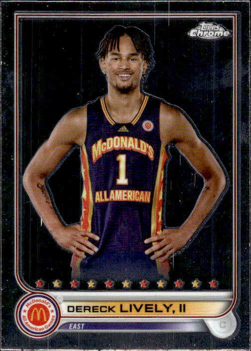 A160 DERECK LIVELY 2023 TOPPS CHROME MCDONALD'S ALL AMERICAN #50 DUKE