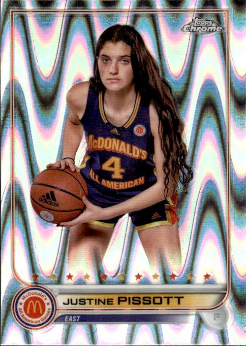 A162 JUSTINE PISSOTT 2023 TOPPS CHROME MCDONALD'S ALL AMERICAN LAVE REFRACTOR  #81 TENNESSEE