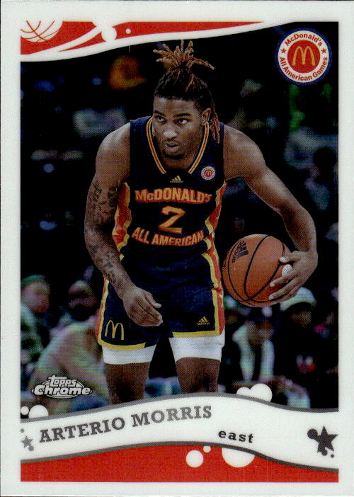 A169 ARTERIO MORRIS 2023 TOPPS CHROME MCDONALD'S ALL AMERICAN REFRACTOR 2K6-18 TEXAS