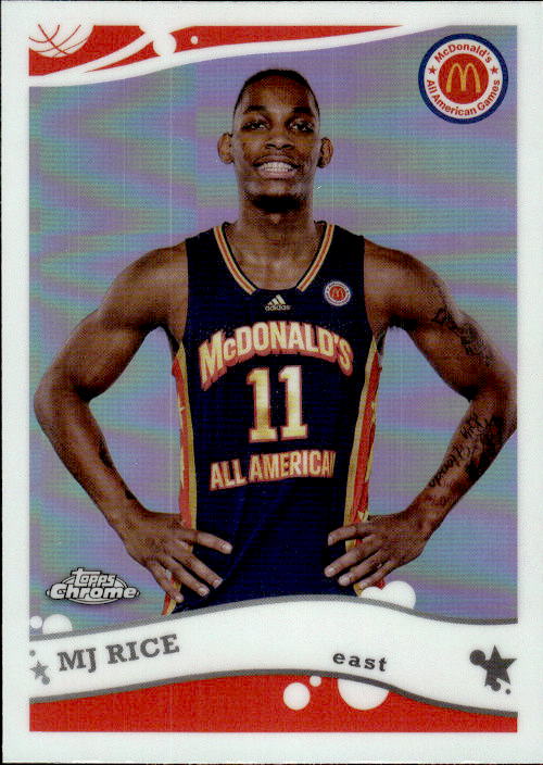 A183 MJ RICE 2023 TOPPS CHROME MCDONALD'S ALL AMERICAN REFRACTOR 2K6-3 KANSAS