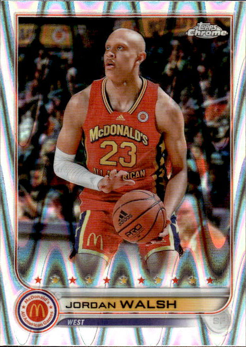 A189 JORDAN WALSH 2023 TOPPS CHROME MCDONALD'S ALL AMERICAN LAVA REFRACTOR #22