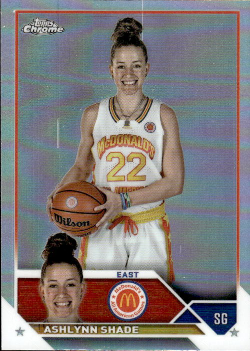 A195 ASHLYNN SHADE 2023 TOPPS CHROME MCDONALD'S ALL AMERICAN REFRACTOR #84 UCONN