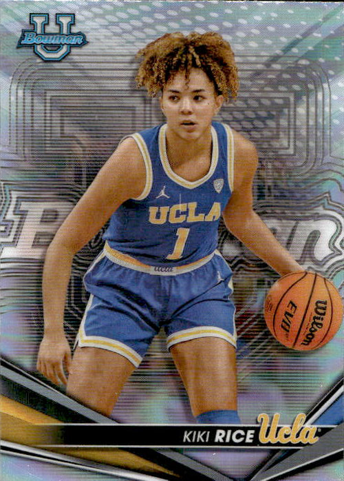 A202 KIKI RICE 2023 BOWMAN CHROME UNIVERSITY REFRACTOR #18 UCLA