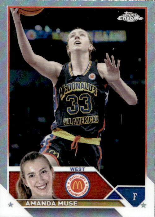 A203 AMANDA MUSE 2023 TOPPS CHROME MCDONALD'S ALL AMERICAN REFRACTOR #44 UCLA