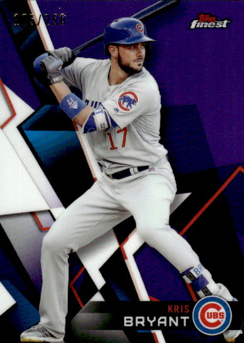 A219 KRIS BRYANT 2018 TOPPS FINEST PURPLE REFRACTOR 175/250 #25 CUBS