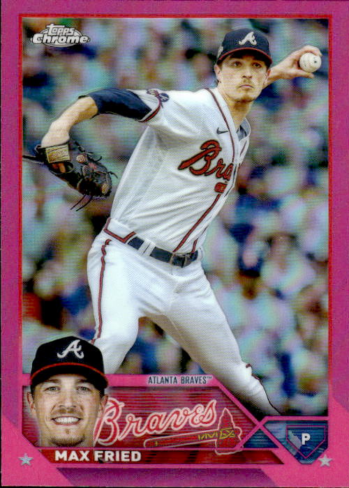 A221 MAX FRIED 2023 TOPPS CHROME PINK REFRACTOR #65 BRAVES