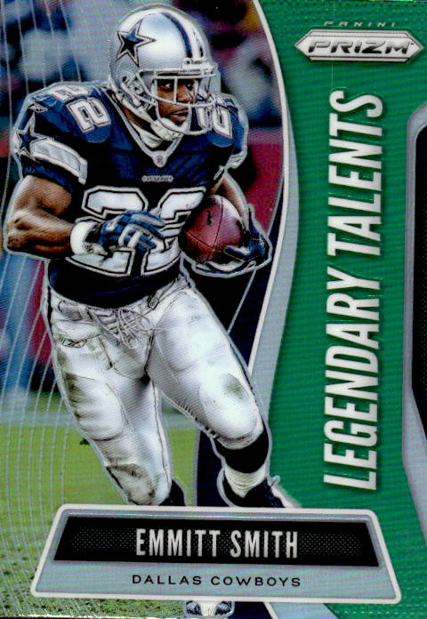 A243 EMMITT SMITH 2019 PRIZM GREEN REFRACTOR LEGENDARY TALENTS COWBOYS