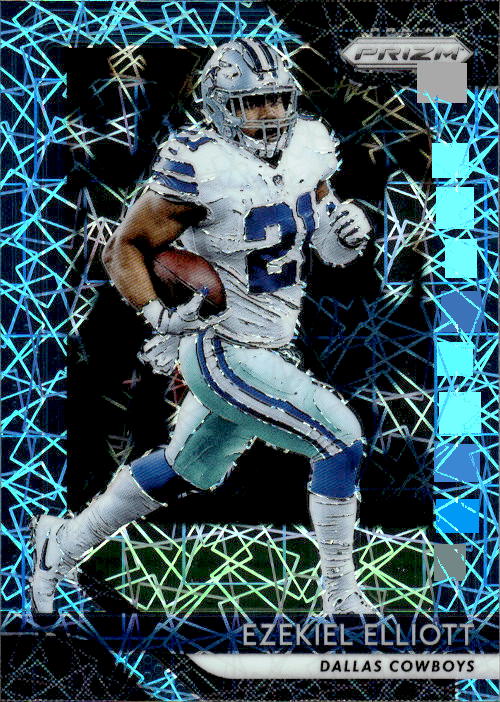 A246 EZEKIEL ELLIOTT 2018 PRIZM BLUE LASER REFRACTOR #146 COWBOYS