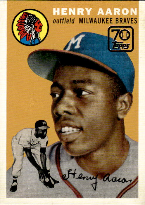 A255 HENRY AARON 2021 TOPPS 70 YEARS ROOKIE REPRINT TDH-3 BREWERS