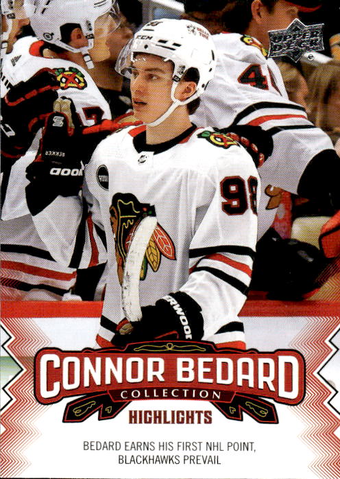 A267 CONNOR BEDARD 2023-24 UPPER DECK CONNOR BEDARD COLLECTION HIGHLIGHTS #11