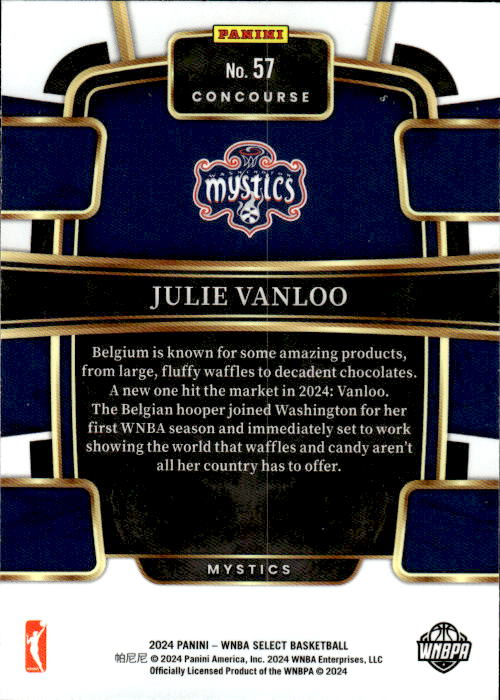 A278 JULIE VANLOO 2024 SELECT WNBA CONCOURSE #57 MYSTICS