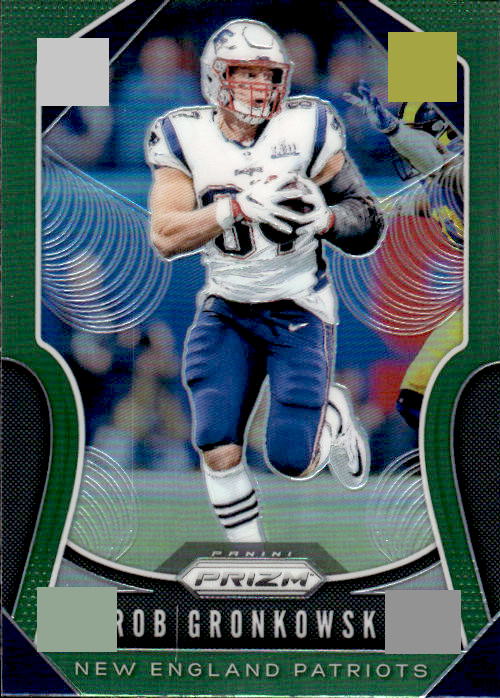 A283 ROB GRONKOWSKI 2019 PRIZM GREEN REFRACTOR #22 PATRIOTS