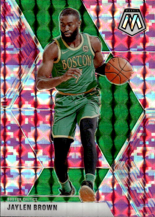 A284 JAYLEN BROWN 2019-20 MOSAIC PINK REACTIVE REFRACTOR #89 CELTICS