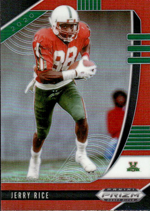 A285 JERRY RICE 2020 PRIZM DRAFT RED REFRACTOR #51 MISSISSIPPI VALLEY STATE