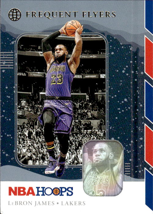 A286 LEBRON JAMES 2019-20 NBA HOOPS FREQUENT FLYERS #15 LAKERS