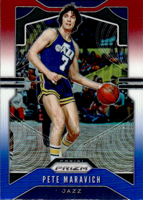 A288 PETE MARAVICH 2019-20 PANINI PRIZM RED WHITE BLUE REFRACTOR #17 JAZZ