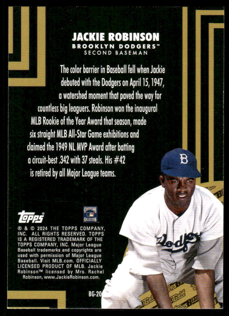 A366 JACKIE ROBINSON 2024 TOPPS BLACK GOLD BG-20 DODGERS