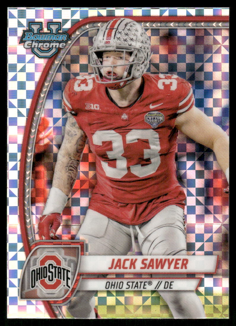 A372 JACK SAWYER 2024 BOWMAN CHROME UNIVERSITY XFRACTOR #79 OHIO STATE