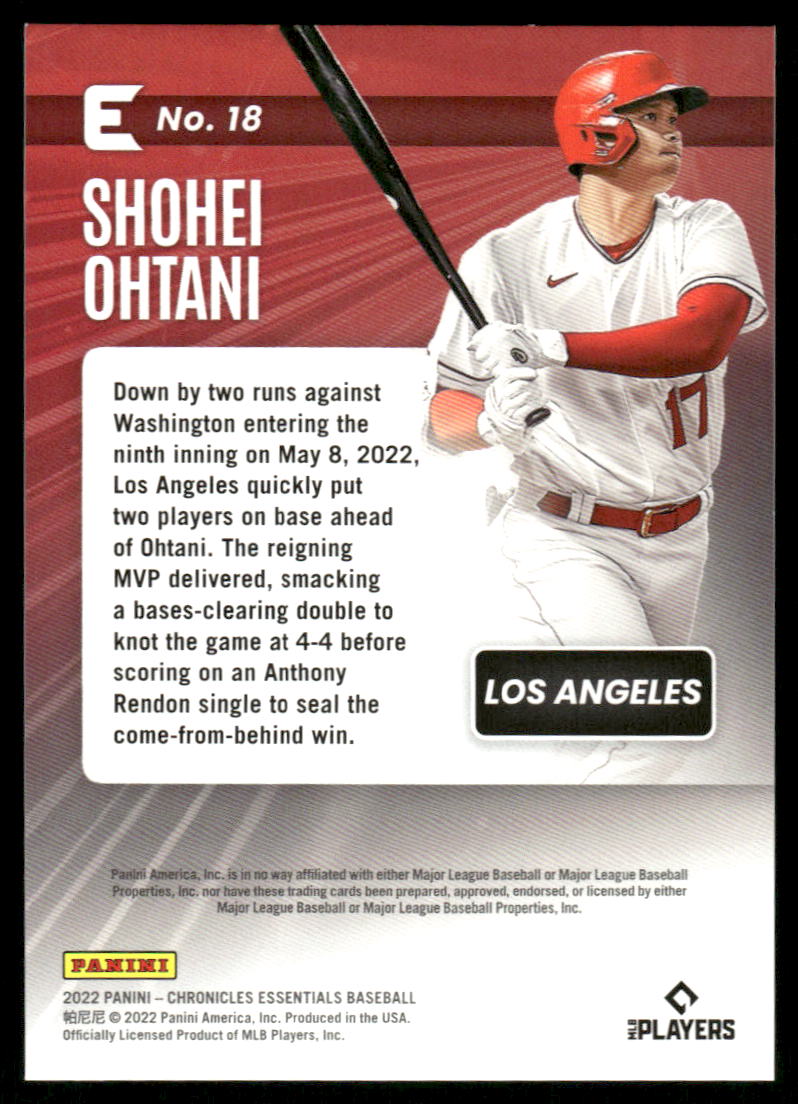 A380 SHOHEI OHTANI 2022 CHRONICLES ESSENTIALS #18 ANGELS