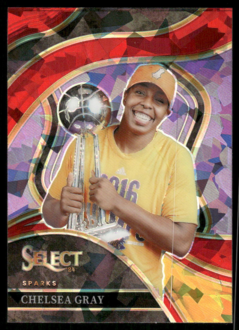 A345 CHELSEA GRAY 2024 SELECT WNBA CRACKED ICE PRIZM COURTSIDE #242 SPARKS