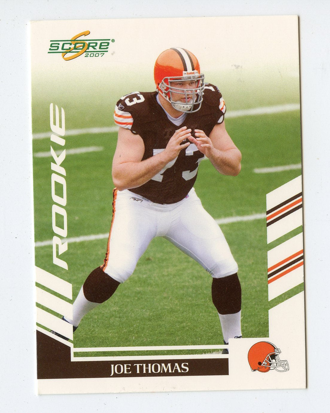 JOE THOMAS RC 2007 SCORE #355 CLEVELAND BROWNS ROOKIE CARD