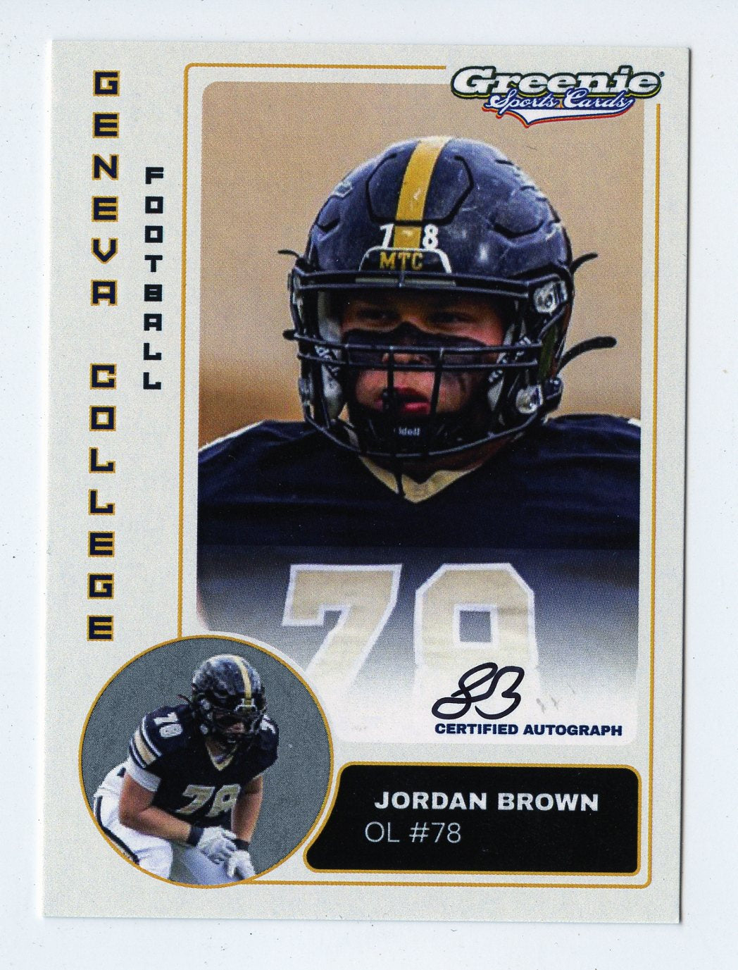 JORDAN BROWN Certified Autograph Trading Card 2025-26 Greenie Sports Cards NIL Trading Card