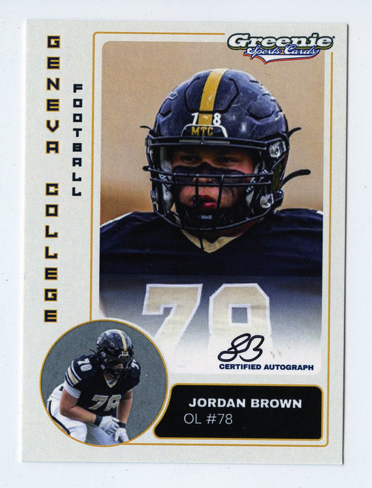 JORDAN BROWN Certified Autograph Trading Card 2025-26 Greenie Sports Cards NIL Trading Card