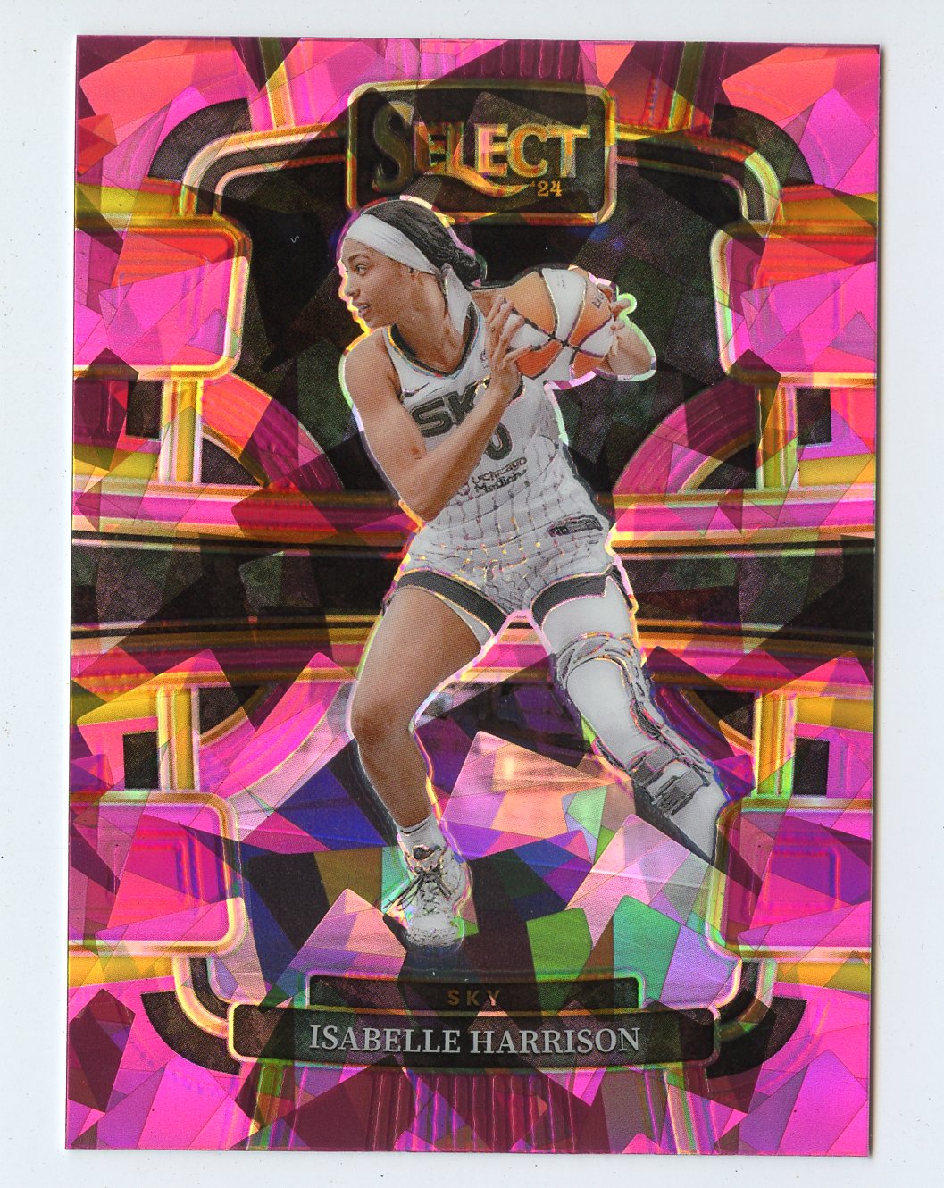 A324 ISABELLE HARRISON 2024 SELECT PINK ICE REFRACTOR CONCOURSE #24 SKY