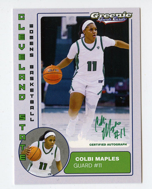 COLBI MAPLES Certified Autograph Trading Card 2025-26 Greenie Sports Cards NIL Trading Card